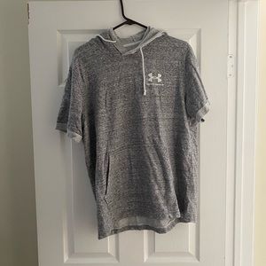 Under Armour - Short Sleeve Hoodie - Grey - XL